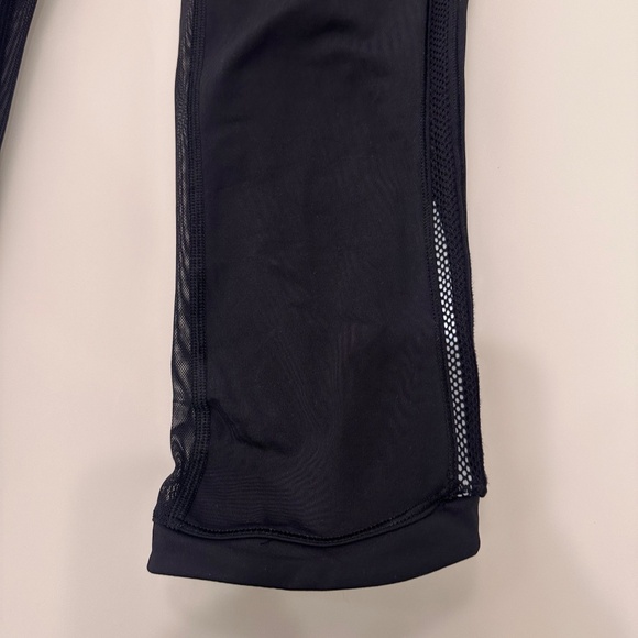 Lululemon Wunder Train Mesh Crop Black Leggings Tights Sz 4 • Excellent - Picture 14 of 15
